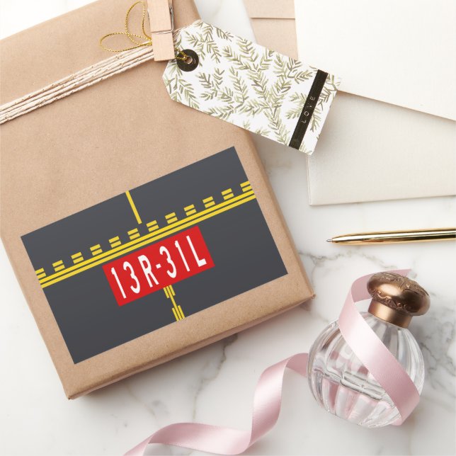 Pegatina Rectangular Holding Point Marking 13R-31L (Regalar)