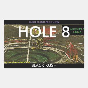 PEGATINA RECTANGULAR HOLE 8 BLACK KUSH
