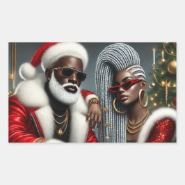 Pegatina Rectangular Holiday Royalty