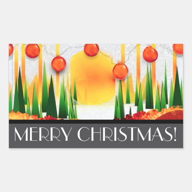 PEGATINA RECTANGULAR HOLIDAY SUNSHINE WITHIN THE PINES :) (Anverso)