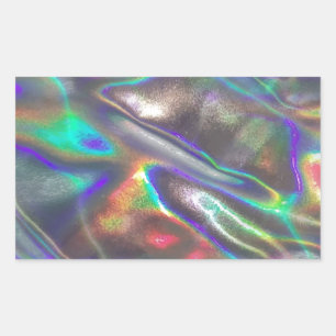 Pegatina Rectangular holográfico