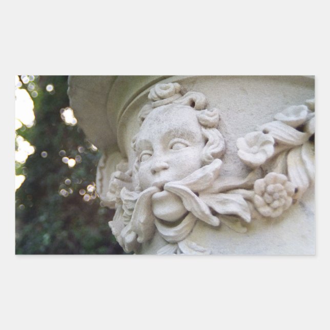 Pegatina Rectangular Hombre verde (Anverso)