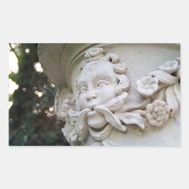 Pegatina Rectangular Hombre verde (Anverso)