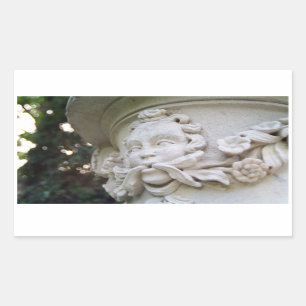 Pegatina Rectangular Hombre verde