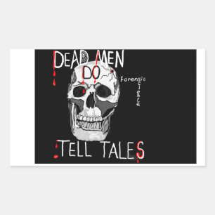 Pegatina Rectangular Hombres muertos de Skull Forensic Science CSI