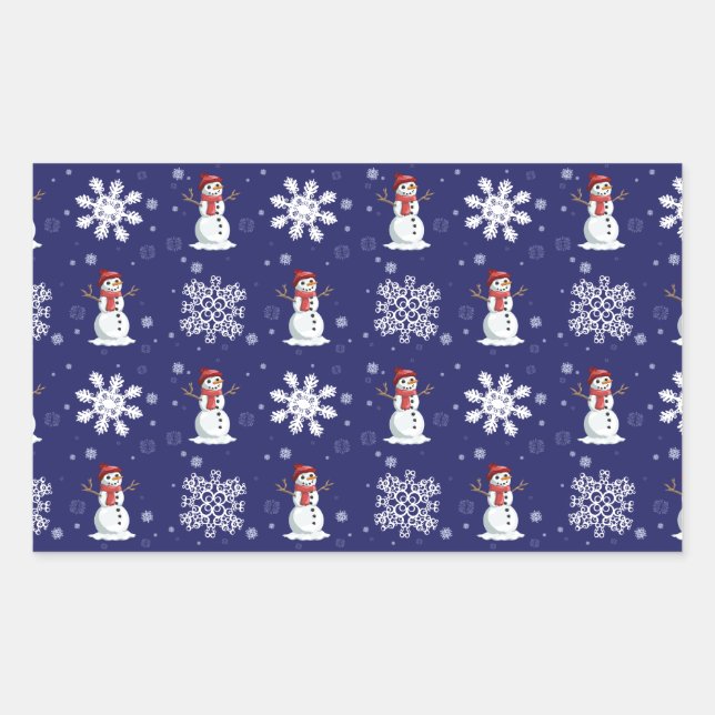 Pegatina Rectangular Hombres Snowden (Anverso)