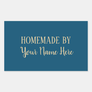 Pegatina Rectangular Homemade by Cookie Cake elegante moderno