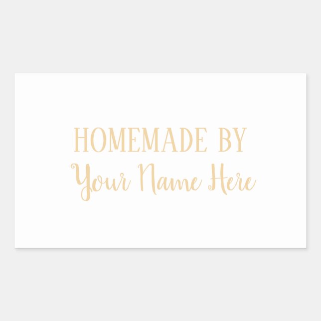 Pegatina Rectangular Homemade by Cookie Cake elegante moderno (Anverso)