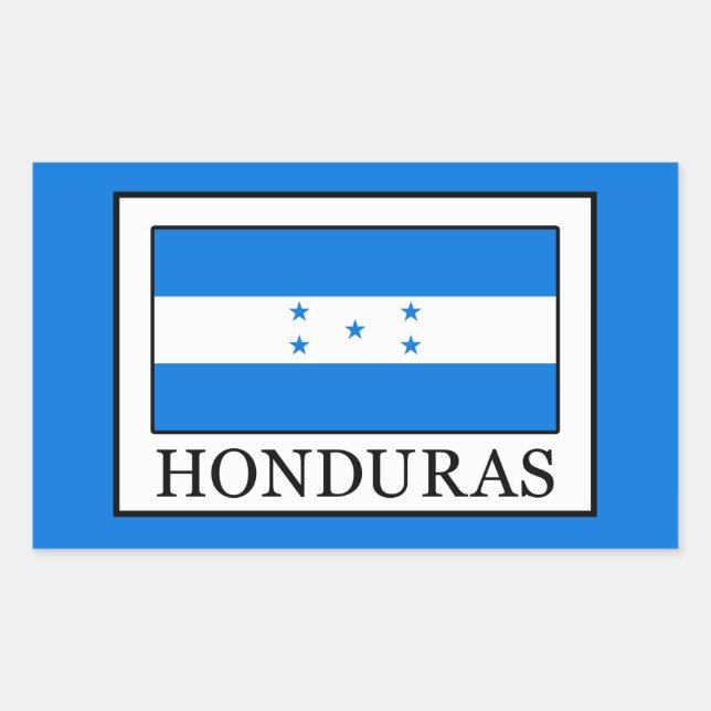 Pegatina Rectangular Honduras (Anverso)