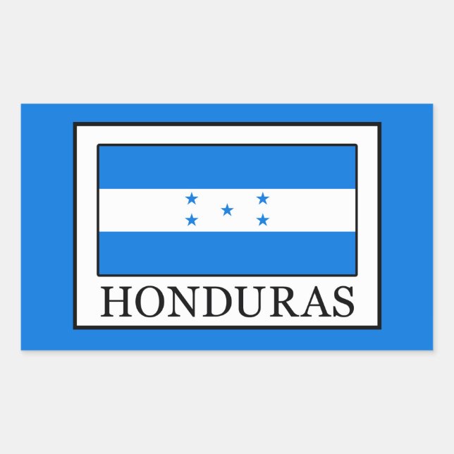 Pegatina Rectangular Honduras (Anverso)