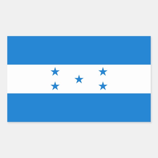 PEGATINA RECTANGULAR HONDURAS (Anverso)