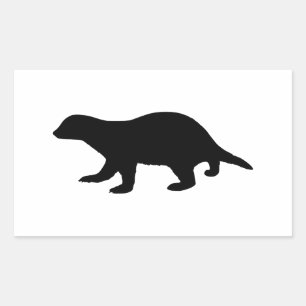 Pegatina Rectangular Honey Badger