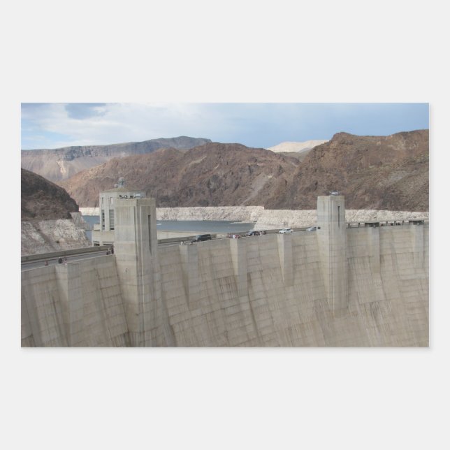 Pegatina Rectangular Hoover Dam (Anverso)