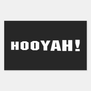 PEGATINA RECTANGULAR ¡HOOYAH!