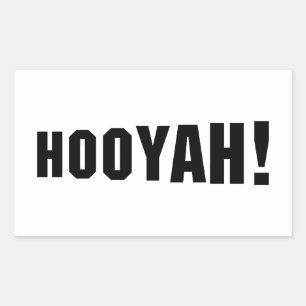PEGATINA RECTANGULAR ¡HOOYAH!