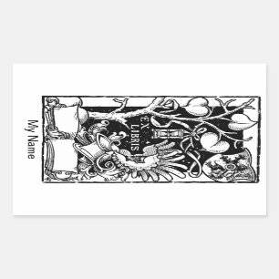 Pegatina Rectangular Horario del Escudo del Árbol