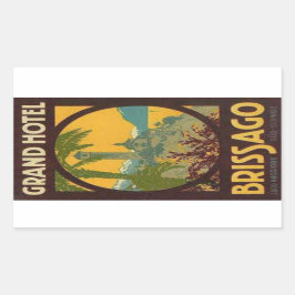 Pegatina Rectangular Hotel Brissago