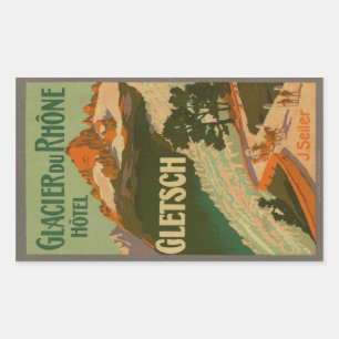 Pegatina Rectangular Hotel Glacier du Rhône
