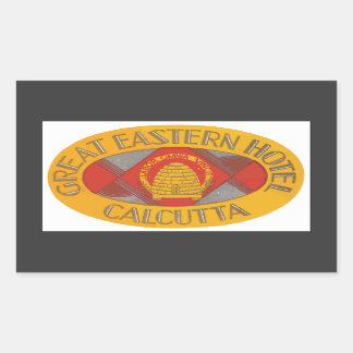 Pegatina Rectangular Hotel Great Eastern Calcutta, Vintage