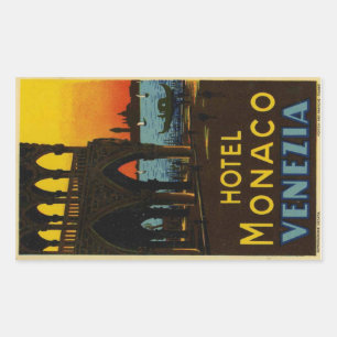 Pegatina Rectangular Hotel Mónaco Venezia