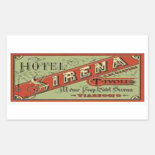 Pegatina Rectangular Hotel Sirena (Tivoli - Italy)