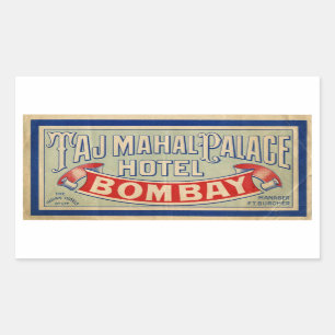 Pegatina Rectangular Hotel Taj Mahal