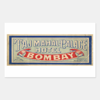 Pegatina Rectangular Hotel Taj Mahal