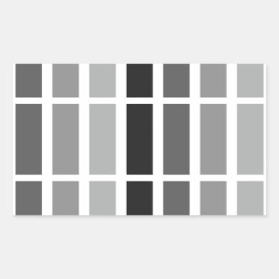 Pegatina Rectangular Hues de gris plateado