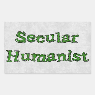Pegatina Rectangular Humanista secular