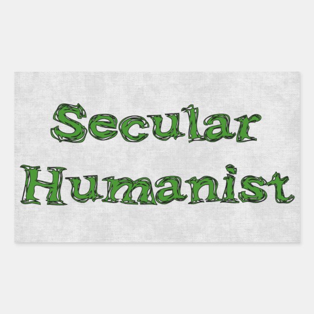 Pegatina Rectangular Humanista secular (Anverso)