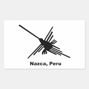 Pegatina Rectangular Hummingbird Nazca, Perú