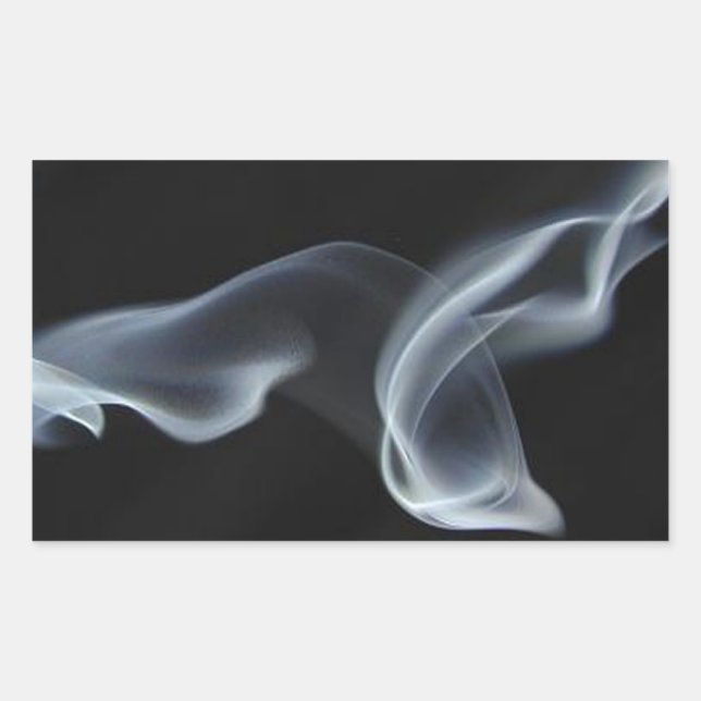 Pegatina Rectangular Humo negro (Anverso)