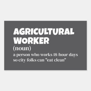 Pegatina Rectangular Humor agrícola - Regalo de trabajador agrícola