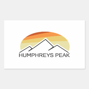 Pegatina Rectangular Humphreys Peak Retro