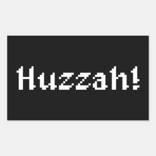 Pegatina Rectangular ¡Huzzah de 8 bits!