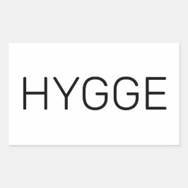 Pegatina Rectangular Hygge Black