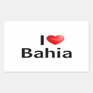 Pegatina Rectangular I love Bahia
