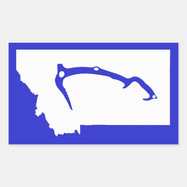 Pegatina Rectangular Ice Climb Montana (Anverso)