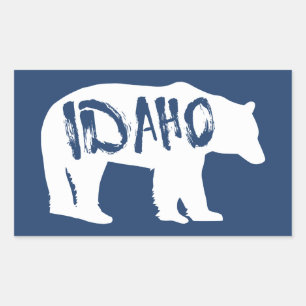 Pegatina Rectangular Idaho Bear