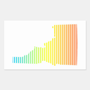 Pegatina Rectangular idaho chill fade