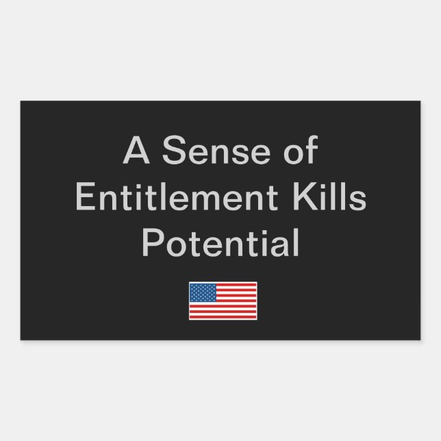 Pegatina Rectangular Idea simple para la temporada política (Anverso)