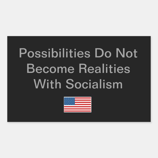 Pegatina Rectangular Idea simple para la temporada política (Anverso)