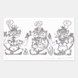 Pegatina Rectangular Idiota