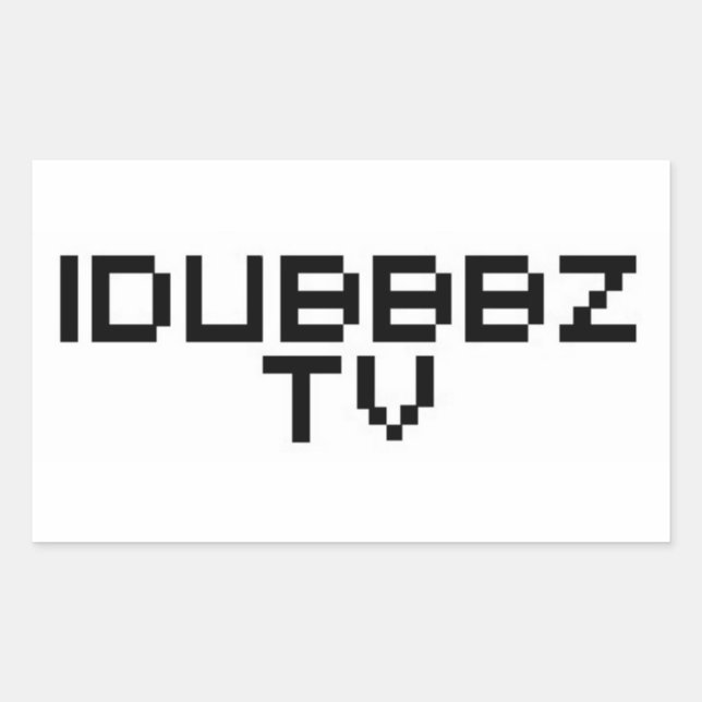 Pegatina Rectangular iDubbbz TV (Anverso)