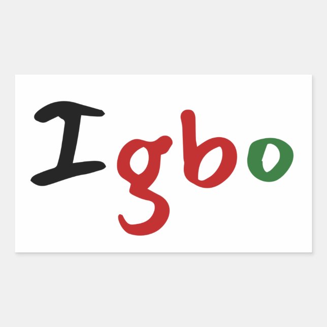 Pegatina Rectangular Igbo African (Anverso)