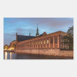 Pegatina Rectangular Iglesia de los Holmens Copenhague Dinamarca