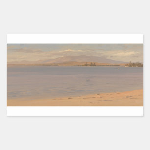 Pegatina Rectangular Iglesia Frederic Edwin - Monte Katahdin desde el l