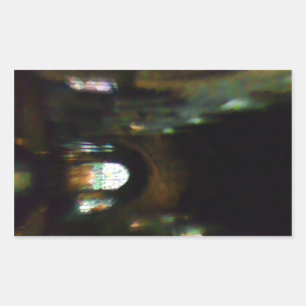 Pegatina Rectangular Iglesia Oscura