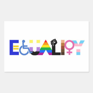 Pegatina Rectangular Igualdad LGBTQ+