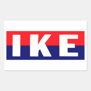 Pegatina Rectangular Ike 1952 para el presidente